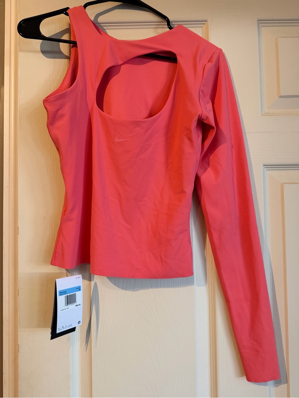 Nike Coral Pink One-Arm Long-Sleeve Athletic Top